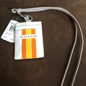 Coach Varsity Lanyard - Orange Yellow White